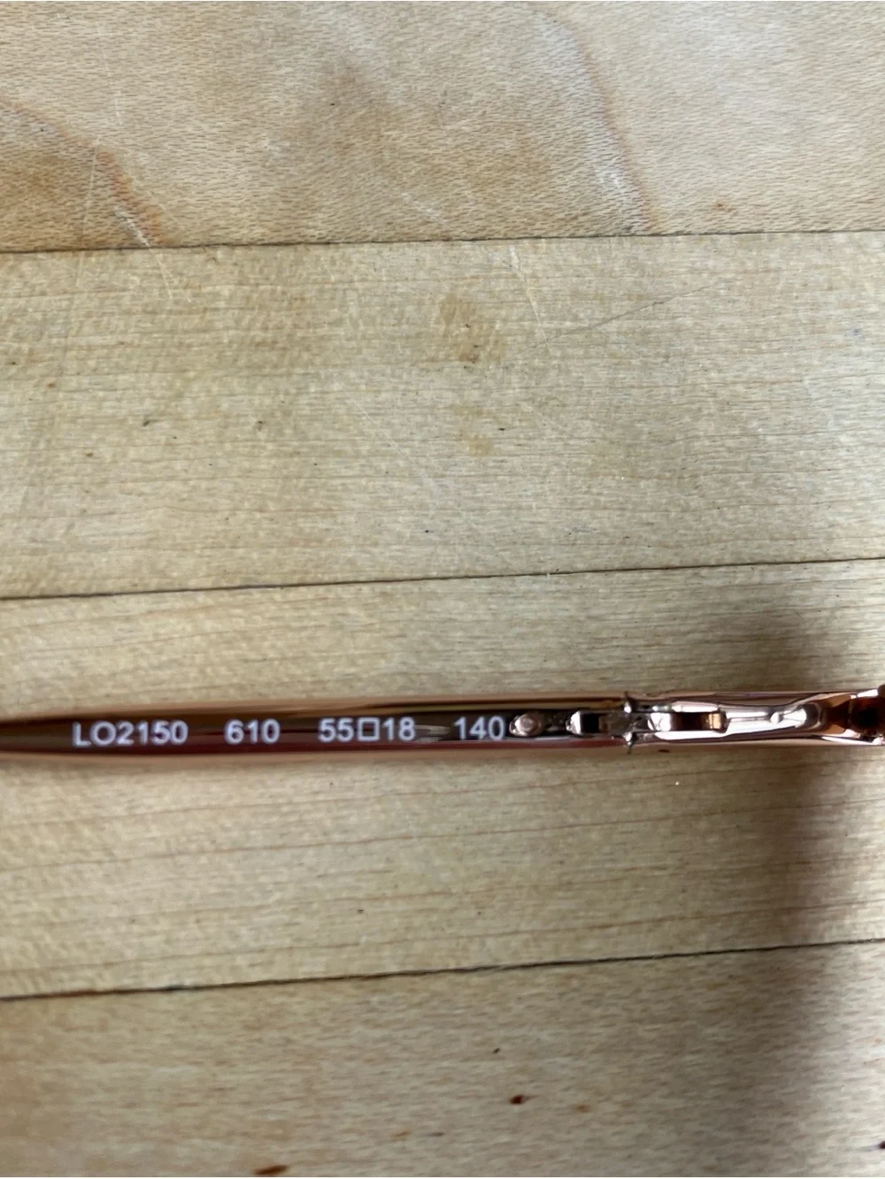 Longchamp Rose Gold Cat-Eye Metal Frame Glasses